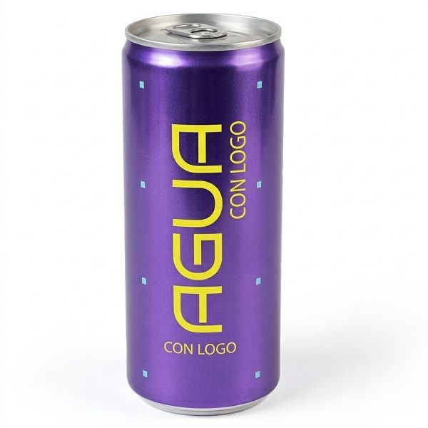 LATA AGUA 6% GAS DE ALUMINIO 25CL - IMPRESION DIRECTA TODO COLOR BRILLO