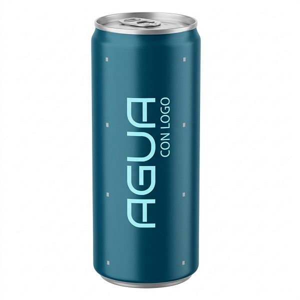 LATA AGUA 6% GAS DE ALUMINIO 25CL - IMPRESION DIRECTA TODO COLOR MATE